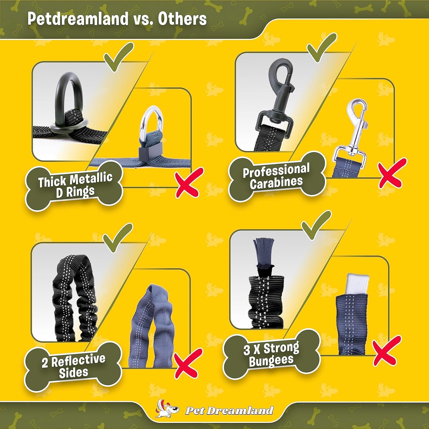 Hands-Free Dual Dog Leash with Waist Belt – No-Tangle Bungee Lead for Walking, Running, and Training Two Medium Dogs (Dark Grey & Pink)