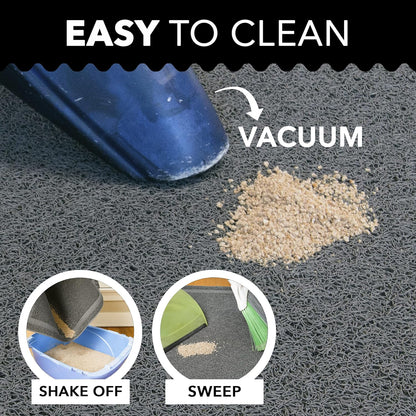 at Litter Mat (XL, 36" x 24") – Non-Slip, Durable & Easy to Clean | Water-Resistant Scatter Control Mat, Soft on Paws, BPA-Free & Non-Toxic | For Covered & Open Litter Boxes