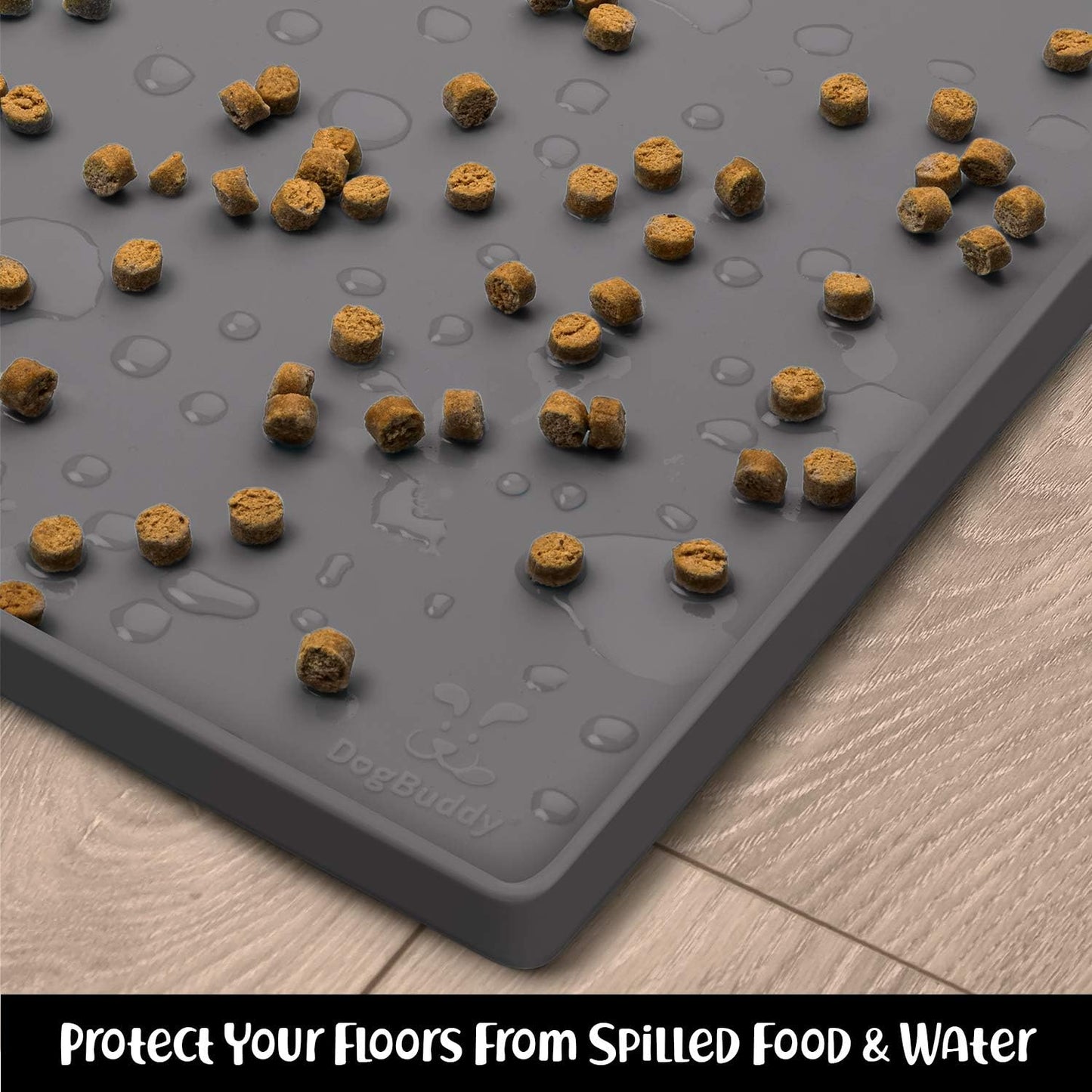 Dog Food Mat – Waterproof & Nonslip Pet Feeding Mat for Dogs & Puppies | Protects Floors from Spills, Easy to Clean, BPA-Free Silicone | Puppy Supplies