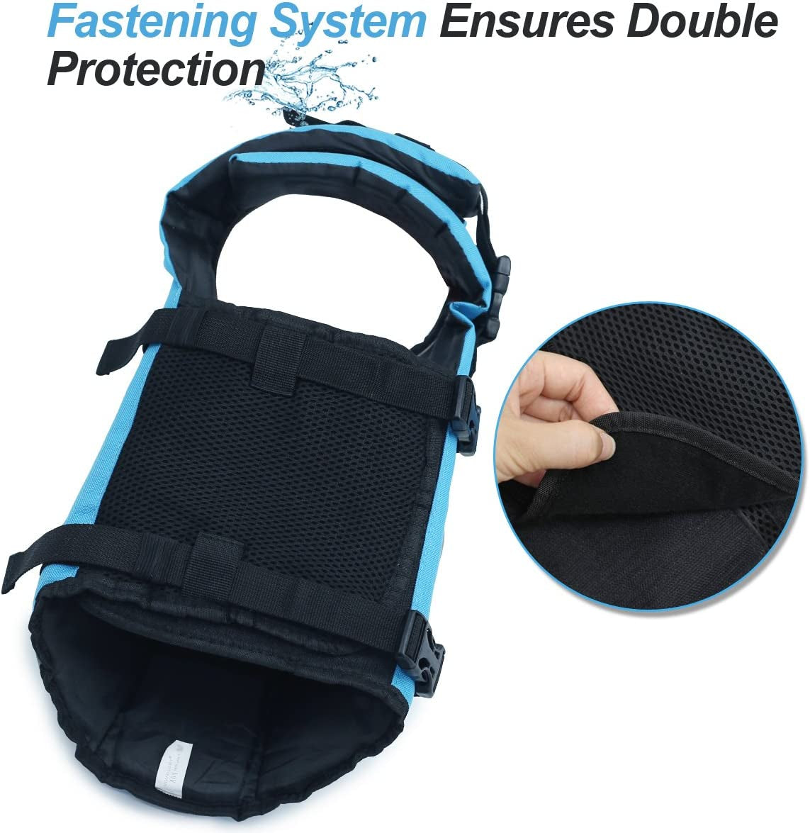 Ripstop Dog Life Vest – Durable Dog Life Jacket with Rescue Handle & Reflective Trim | Buoyant Safety Swimming Vest for Puppies & Dogs, Adjustable Fit for Boating & Water Sports (M, Blue)